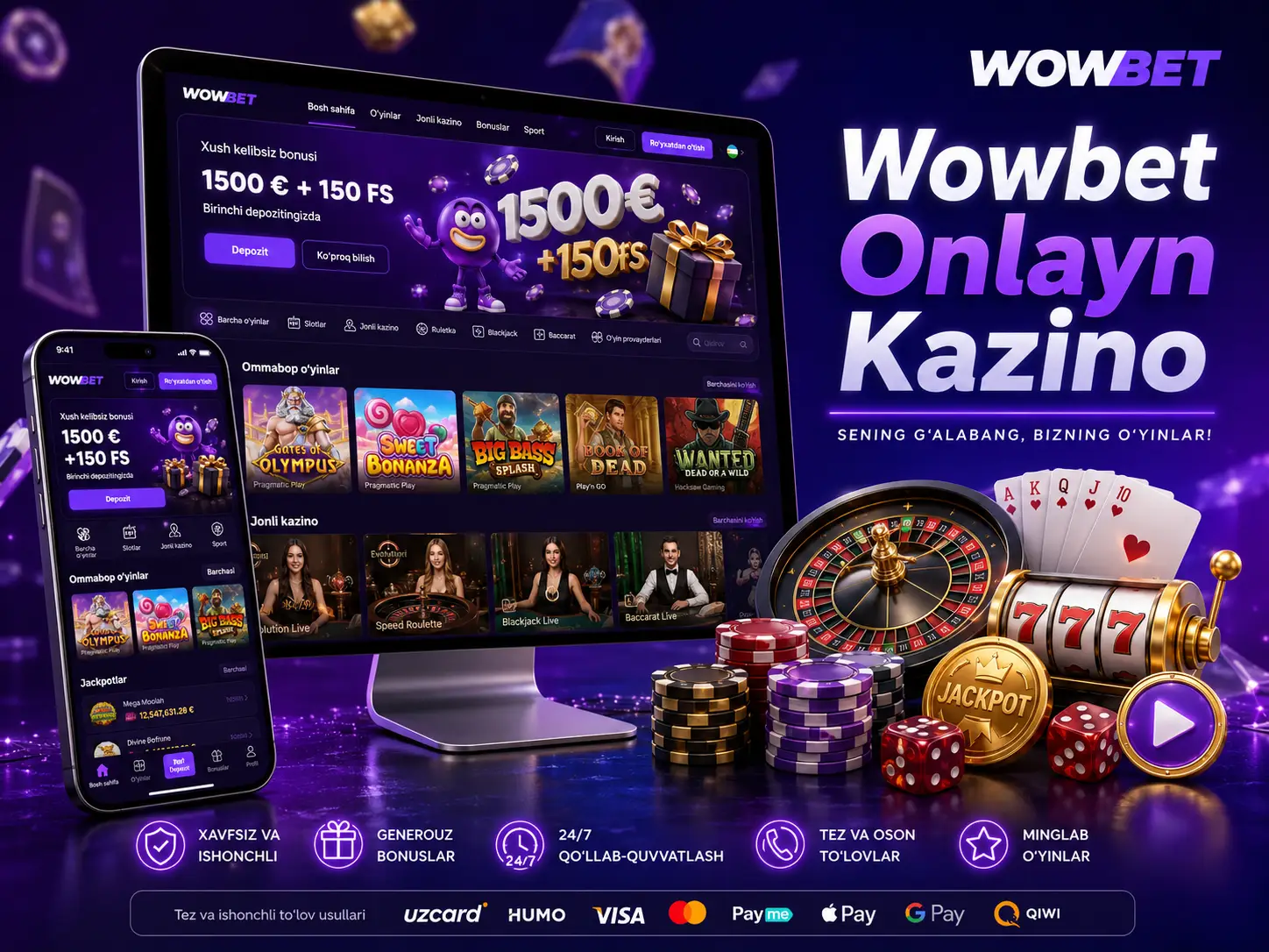 Wowbet O'zbekistonda Ishonchli Stavkalari va Kazino