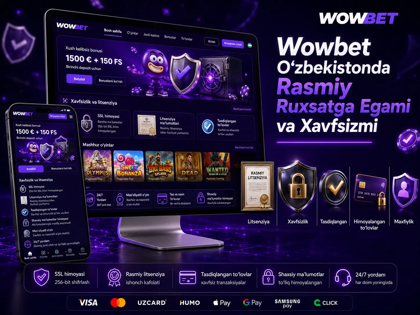 Wowbet O‘zbekistonda Rasmiy Ruxsatga Egami va Xavfsizmi?